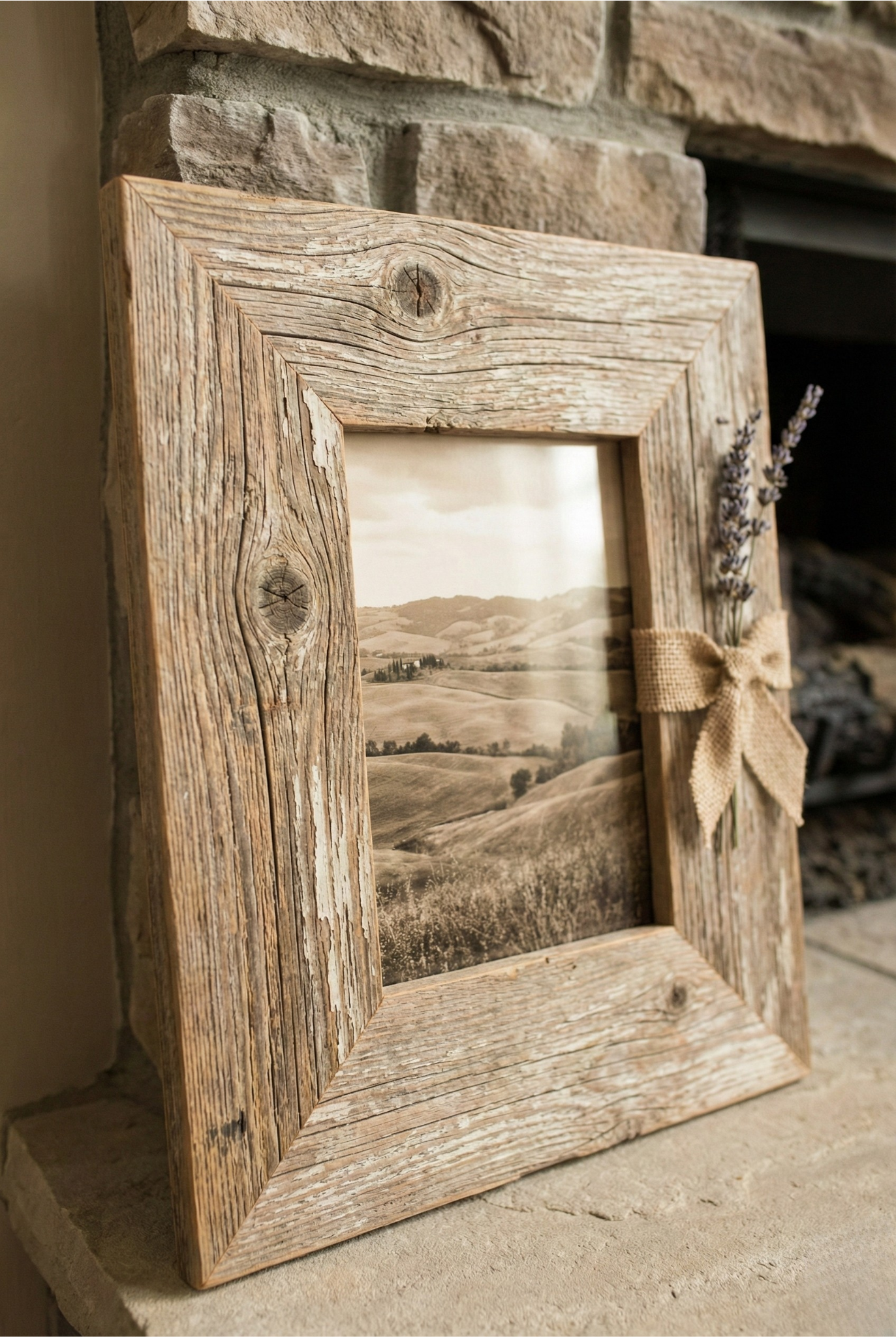 Cadre photo au charme rustique