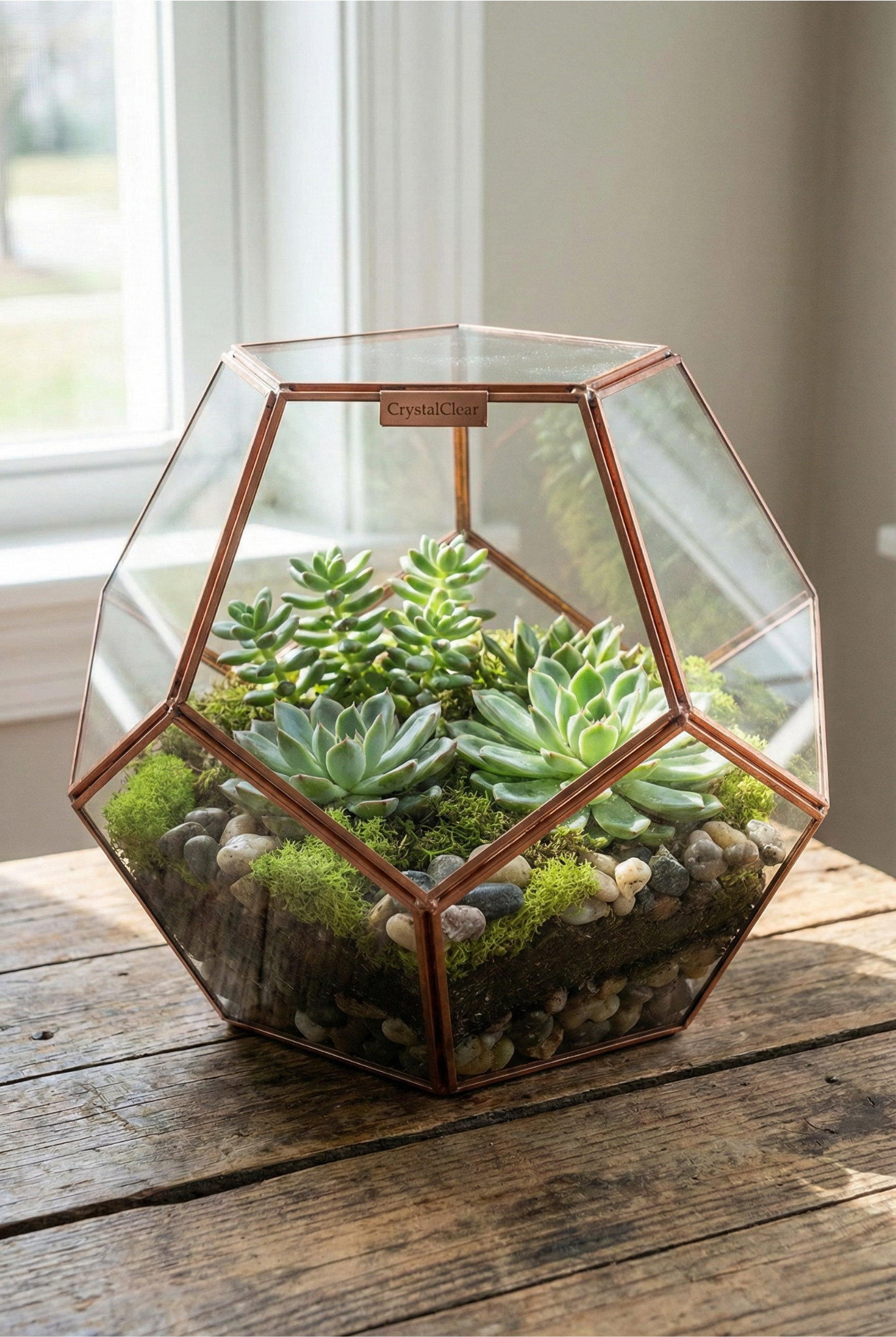 Terrarium en verre transparent