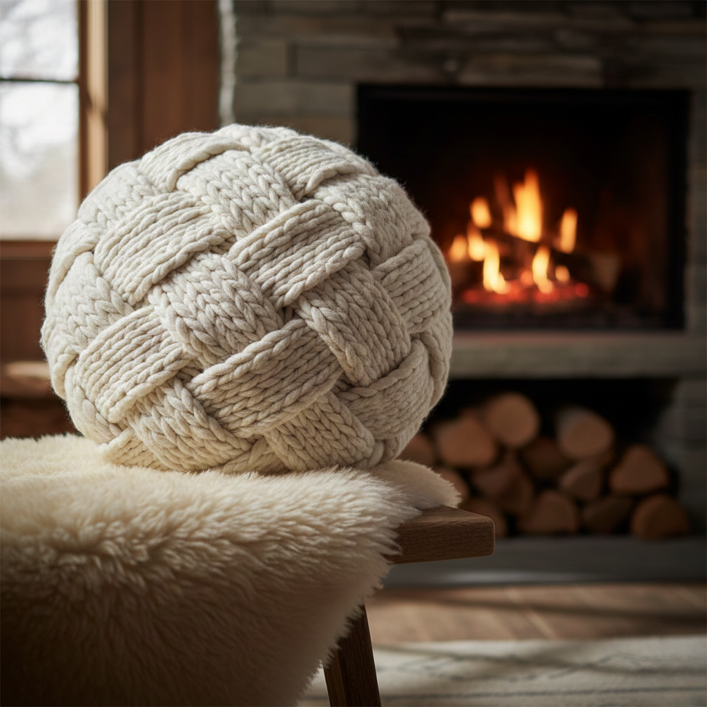 Coussin décoratif à nœud nordique