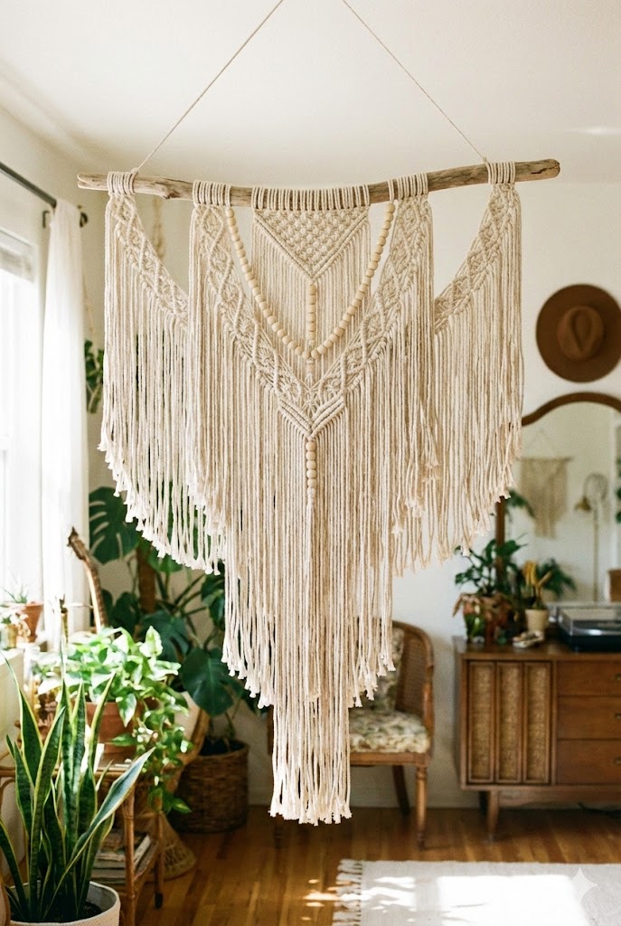 tenture murale en macramé Boho Breeze